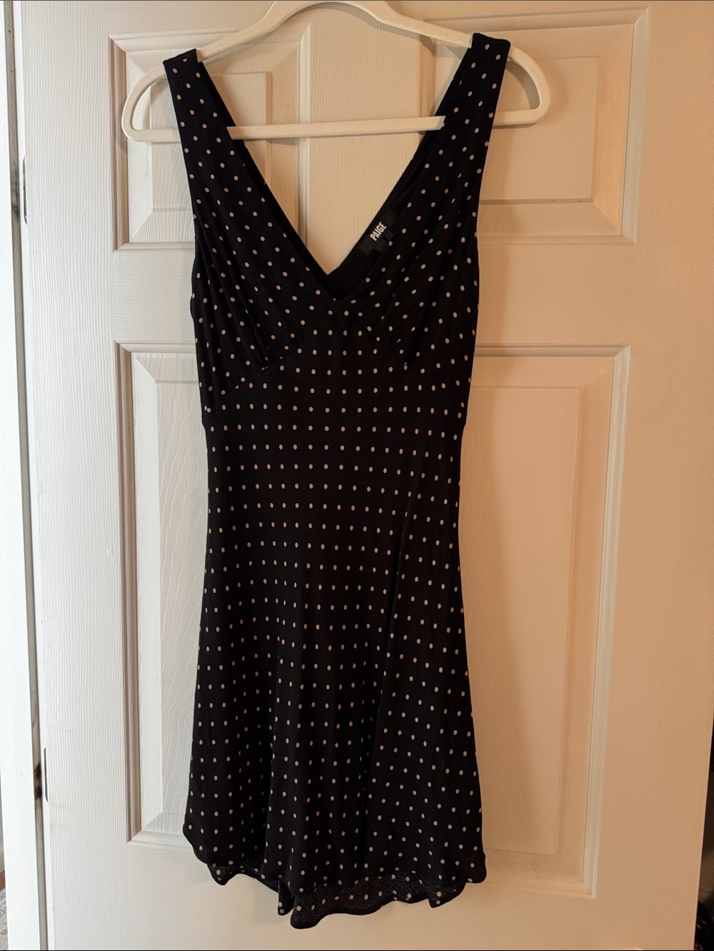 Paige Fit & Flare Black Polka Dot Dress